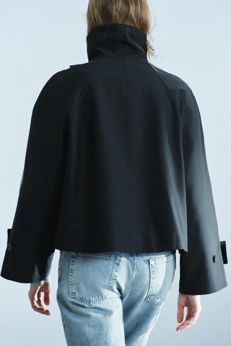 ZA High-Neck Cape Sleeve Jacket