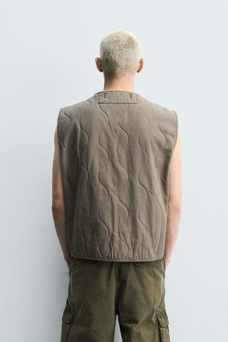 ZA Quilted Utility Zip Vest