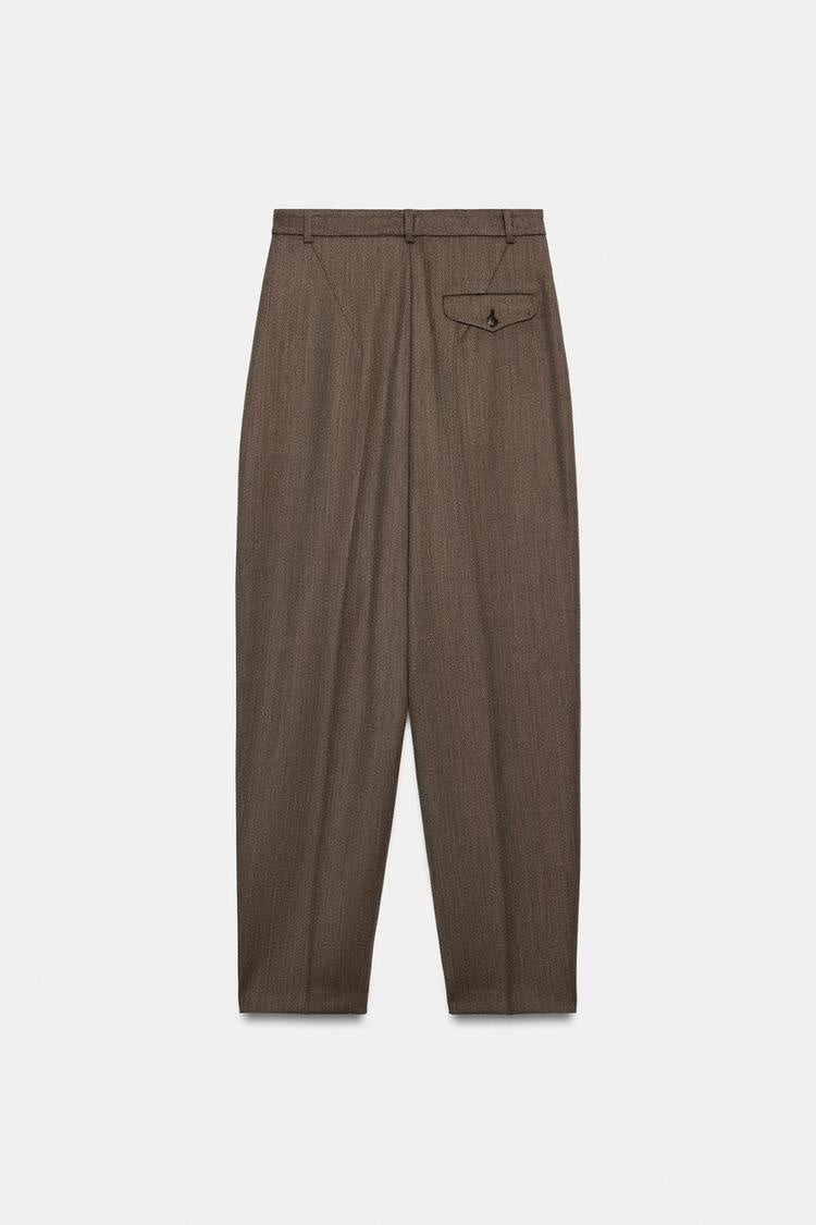 ZA Herringbone Bomber Jacket & Tailored Trouser Set