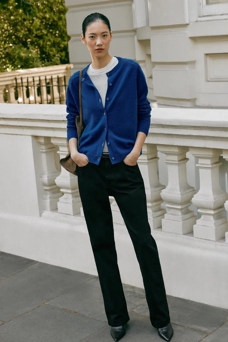 ZA Classic Fine-Knit Button Cardigan