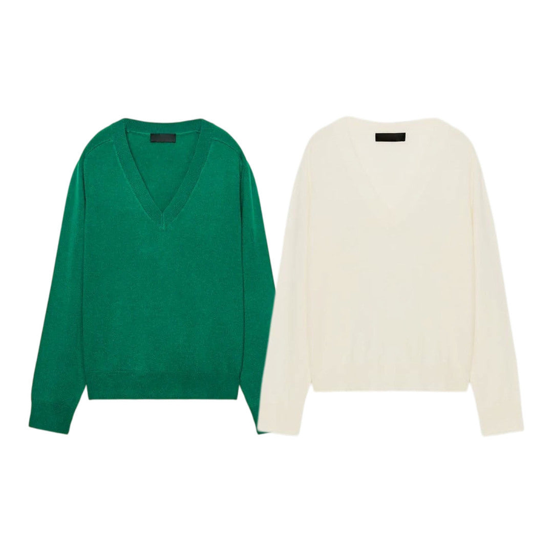 ZA Relaxed V-Neck Knit Sweater