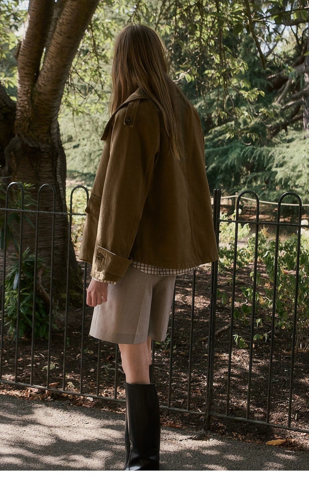 ZA Women’s Khaki High-Neck Utility Jacket