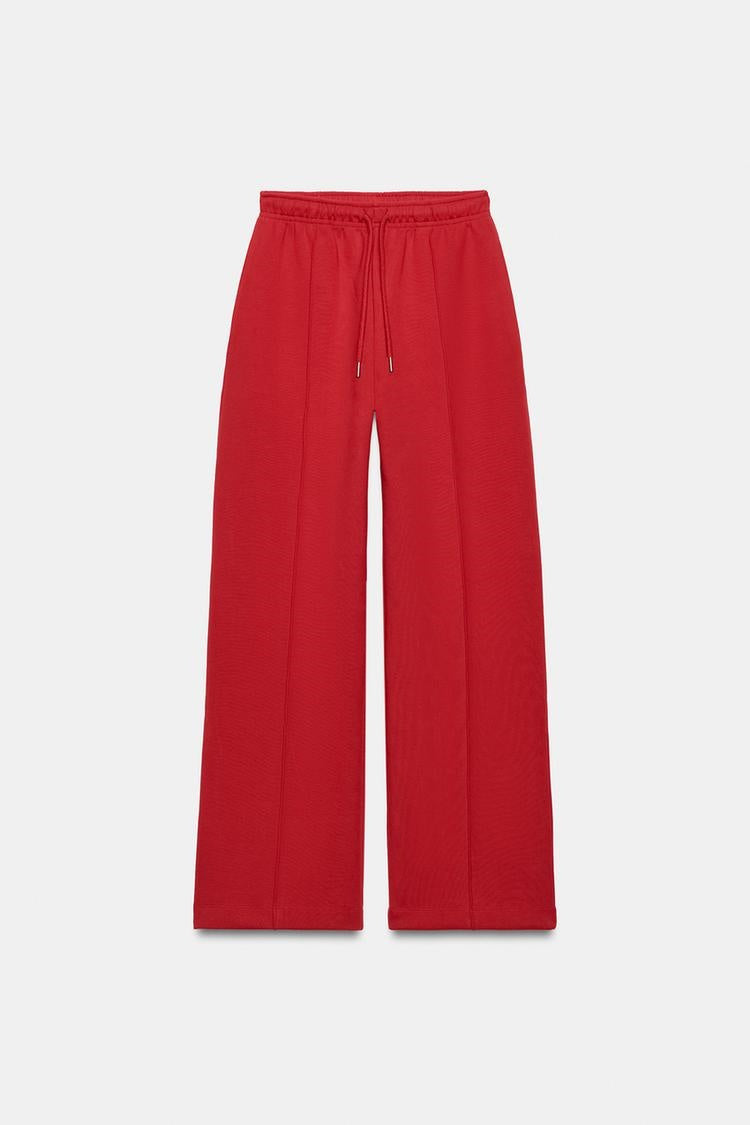 ZA Half-Zip Funnel Neck Sweatshirt & Wide-Leg Pants Set