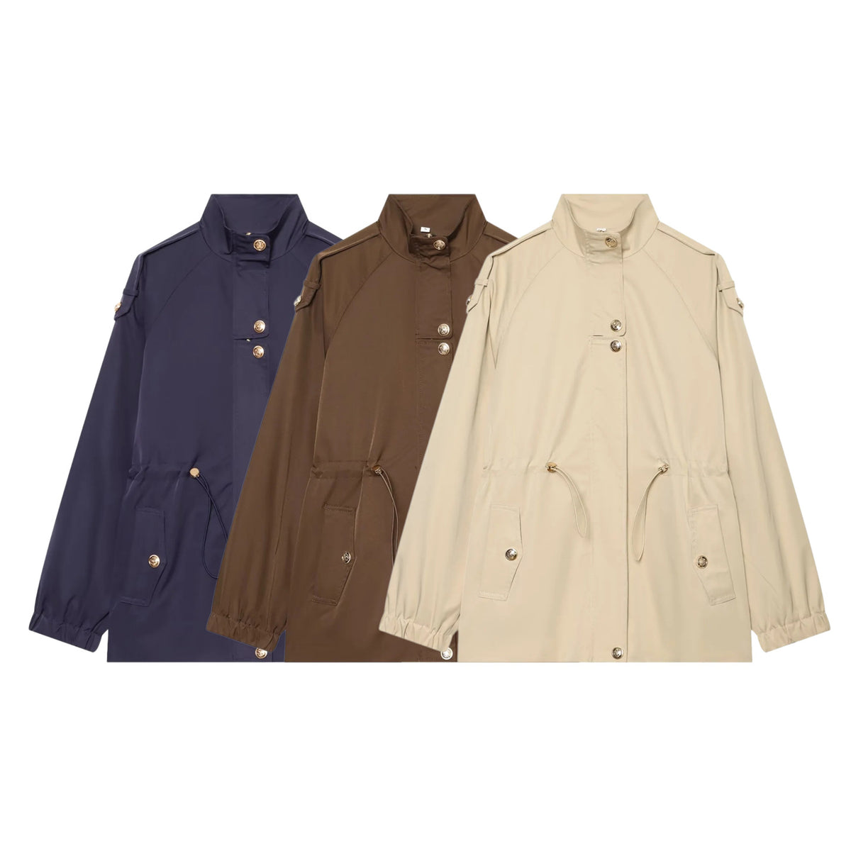 ZA Drawstring Waist Utility Jacket