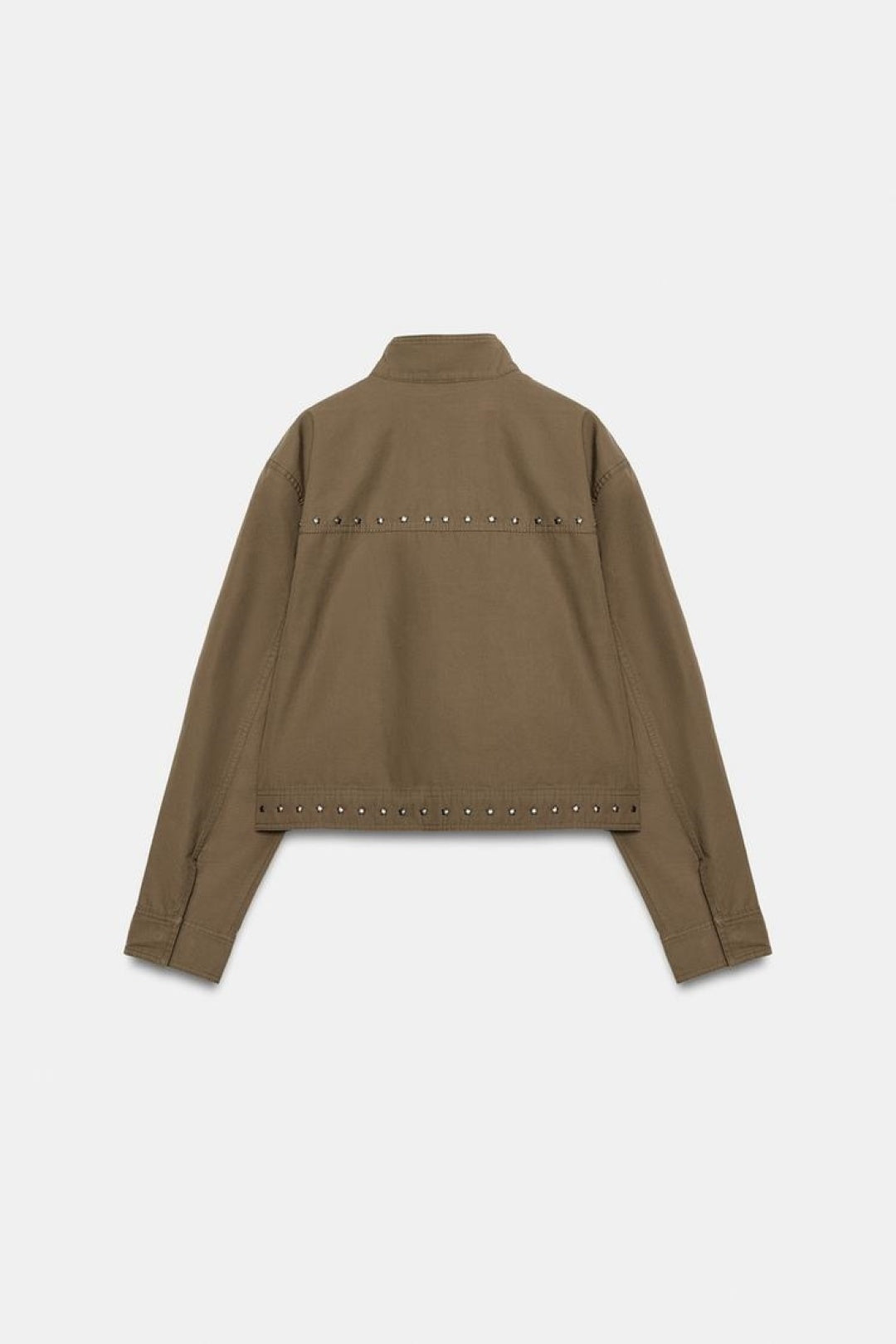 ZA Studded High-Neck Zip Jacket