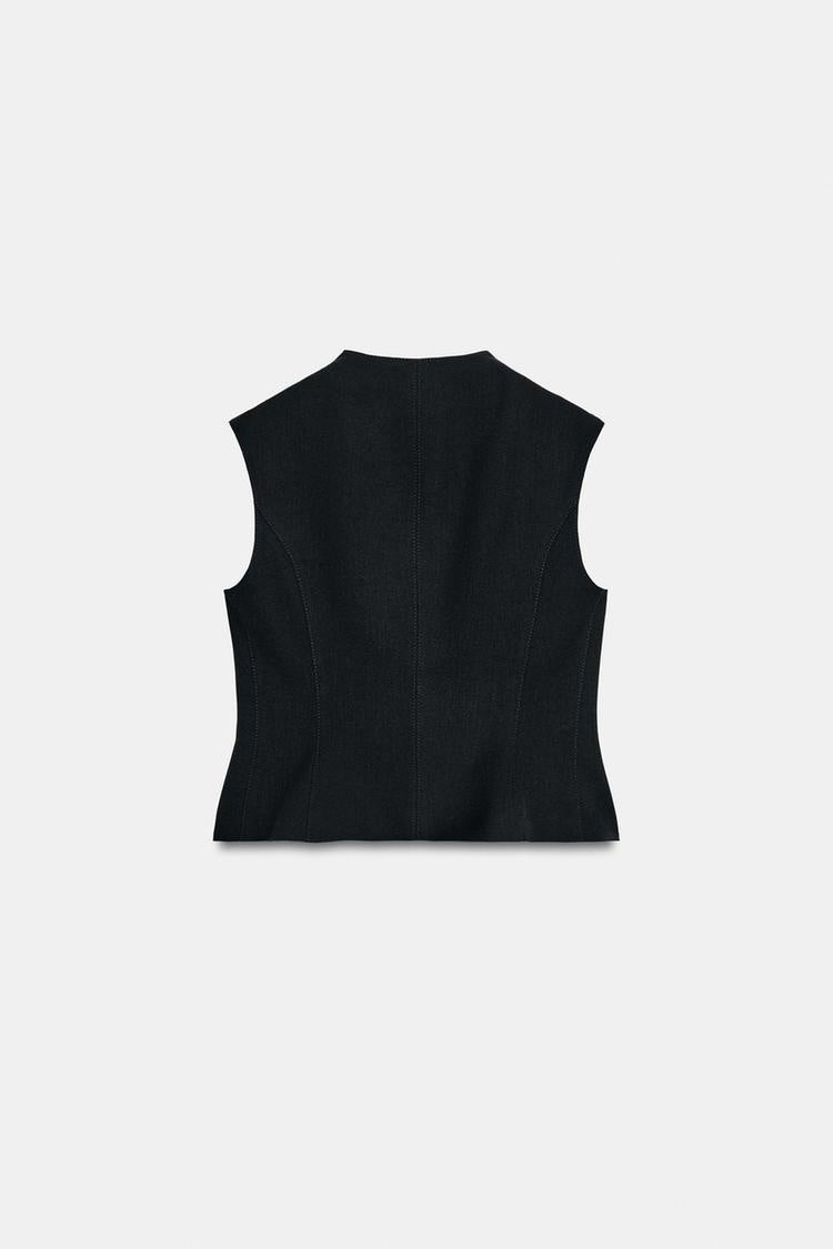 ZA Women’s Black Tailored Vest & Mini Skirt Set