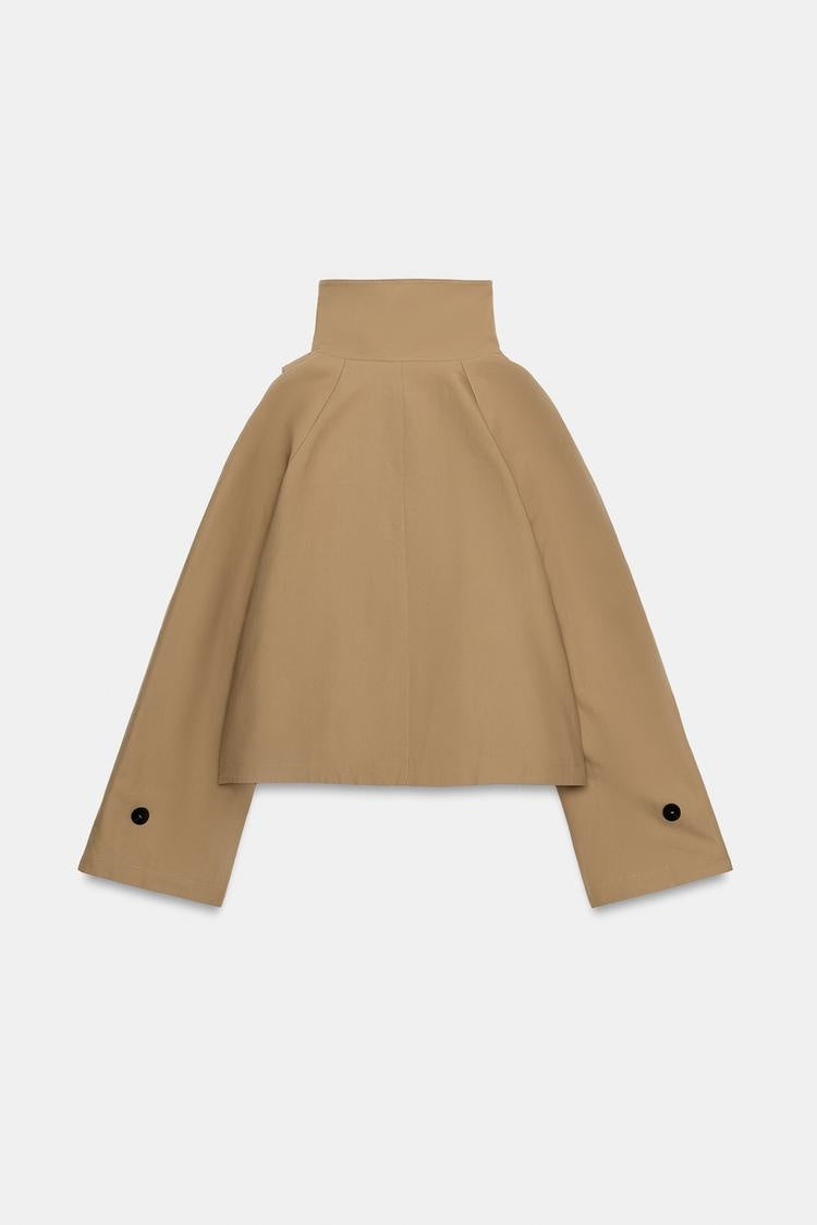 ZA High-Neck Cape Sleeve Jacket