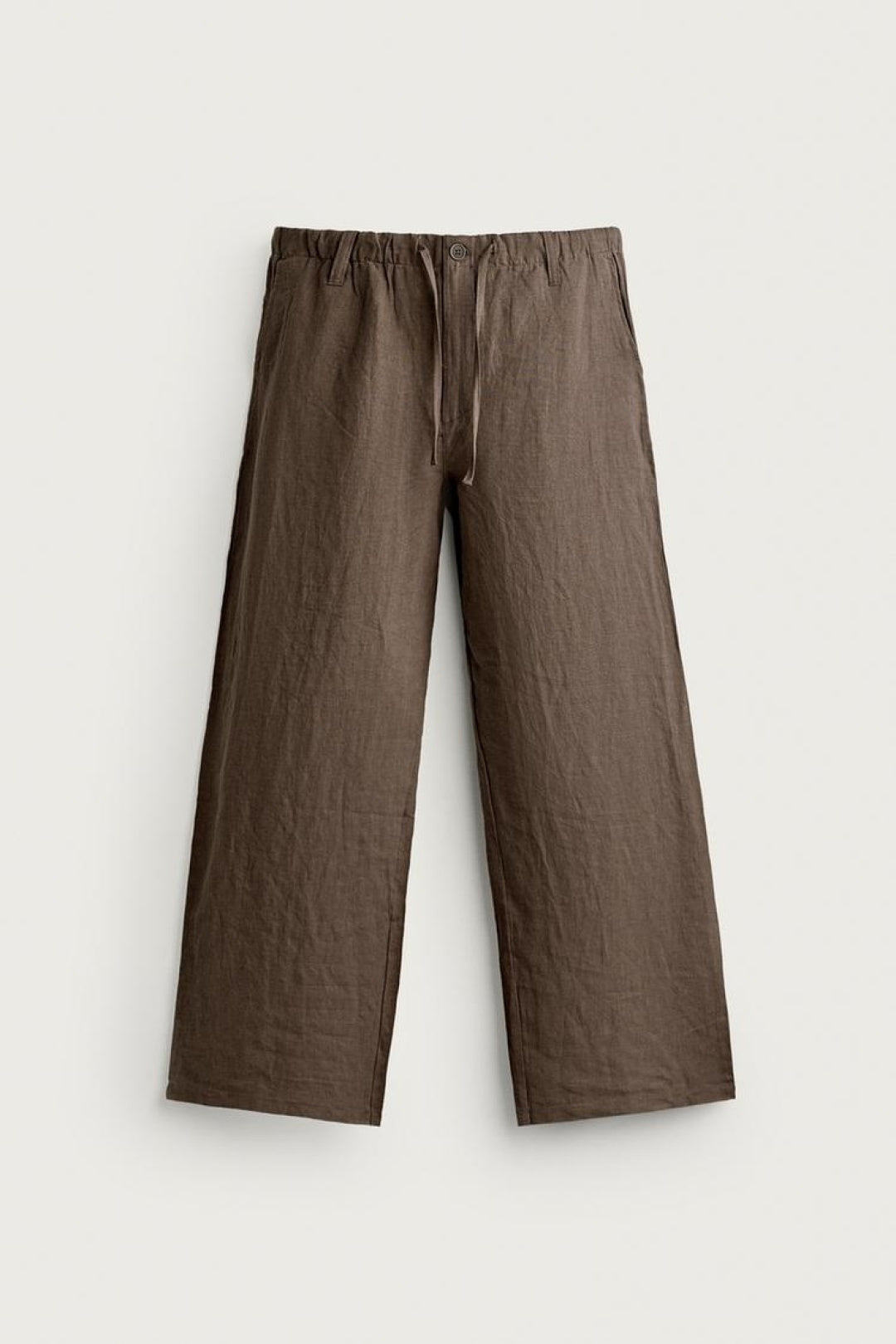 SA Relaxed Wide-Leg Linen Blend Trousers