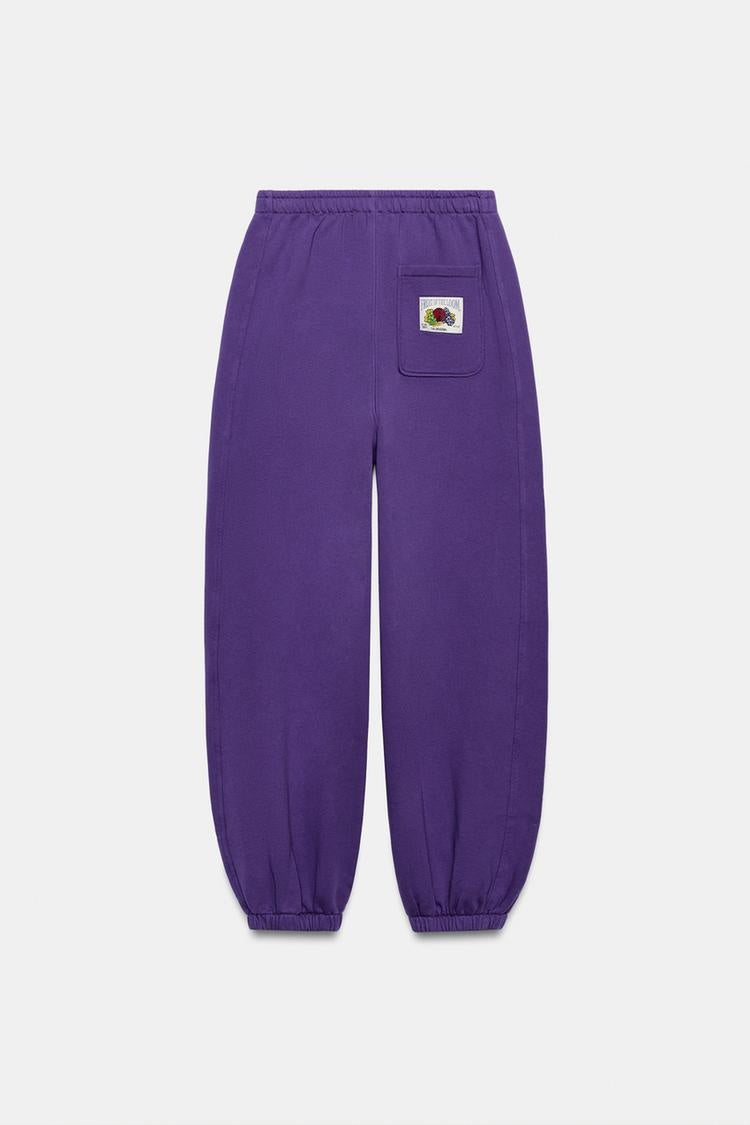 ZA Purple Logo Sweatshirt & Jogger Set