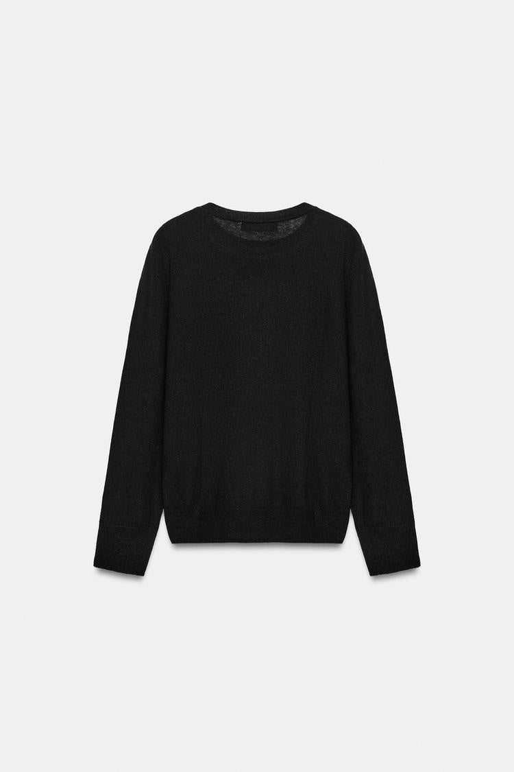 ZA Classic Crew-Neck Knit Sweater