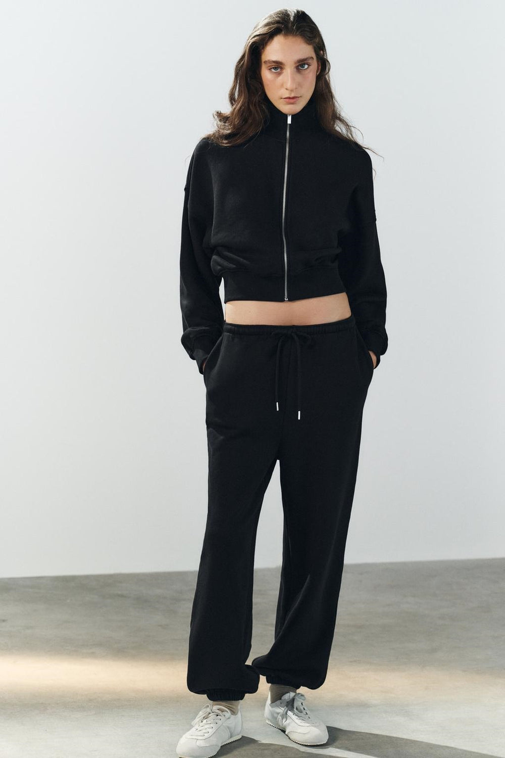 ZA Relaxed Zip-Up Sweatshirt &amp; Jogger Set