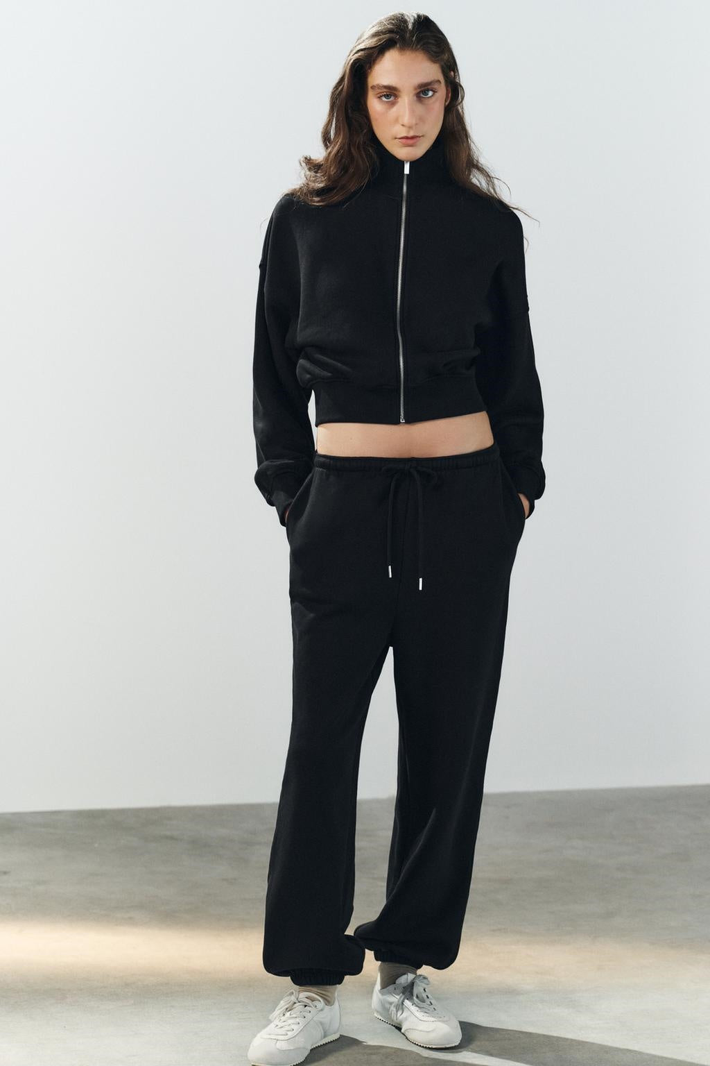 ZA Relaxed Zip-Up Sweatshirt &amp; Jogger Set