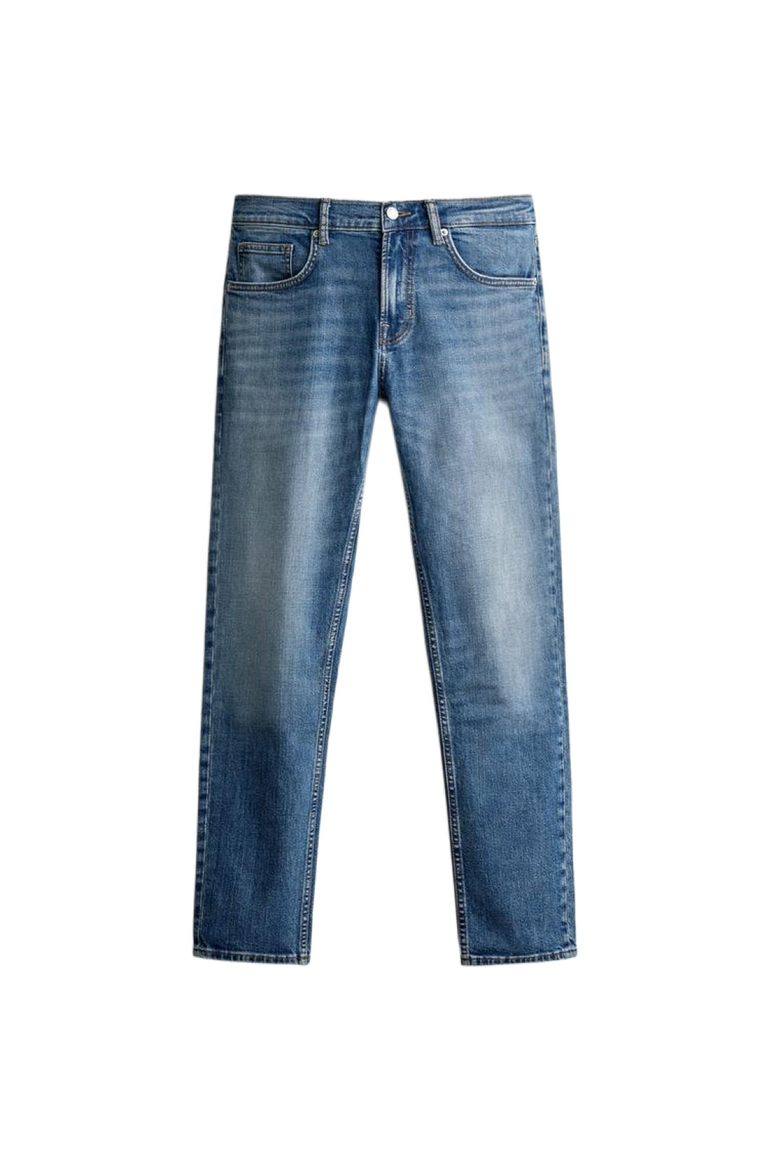 ZA Straight-Fit Washed Jeans