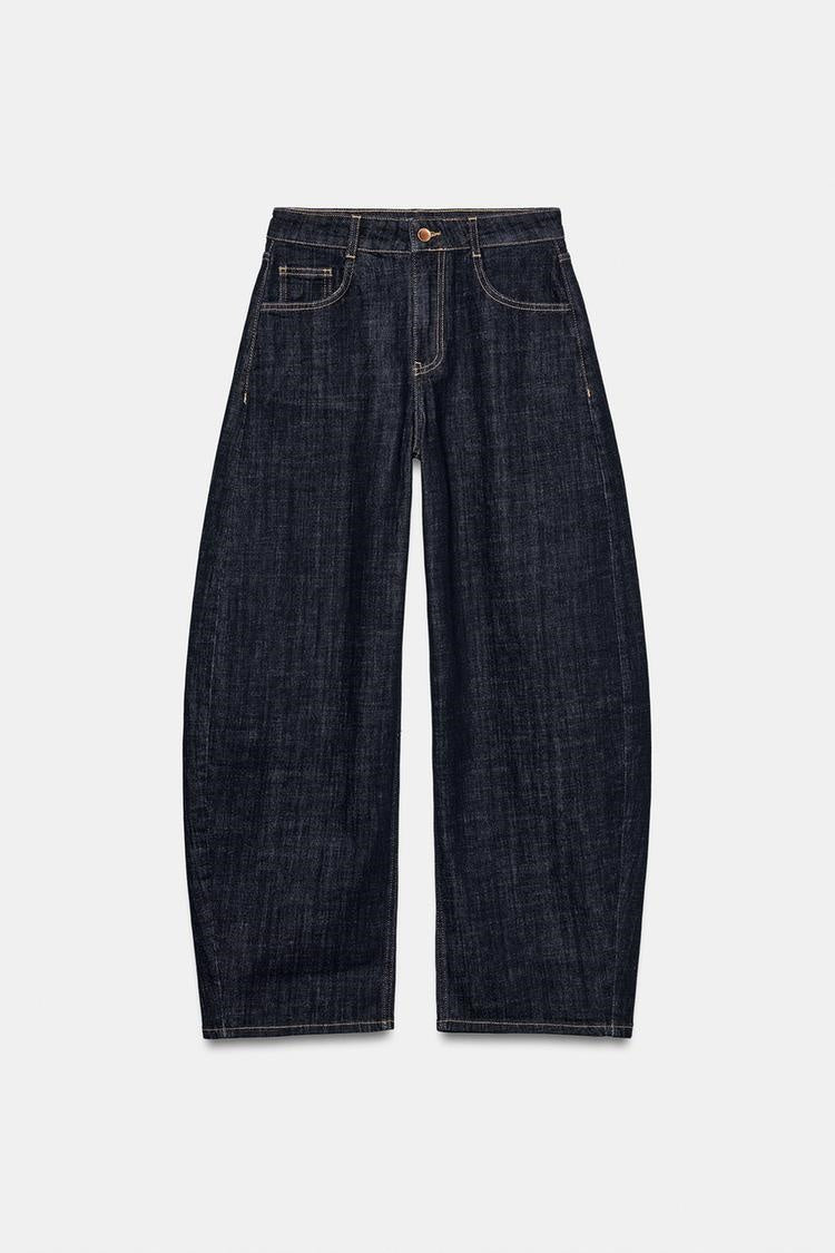 ZA Women’s Dark Denim Jacket &amp; Wide-Leg Jeans Set