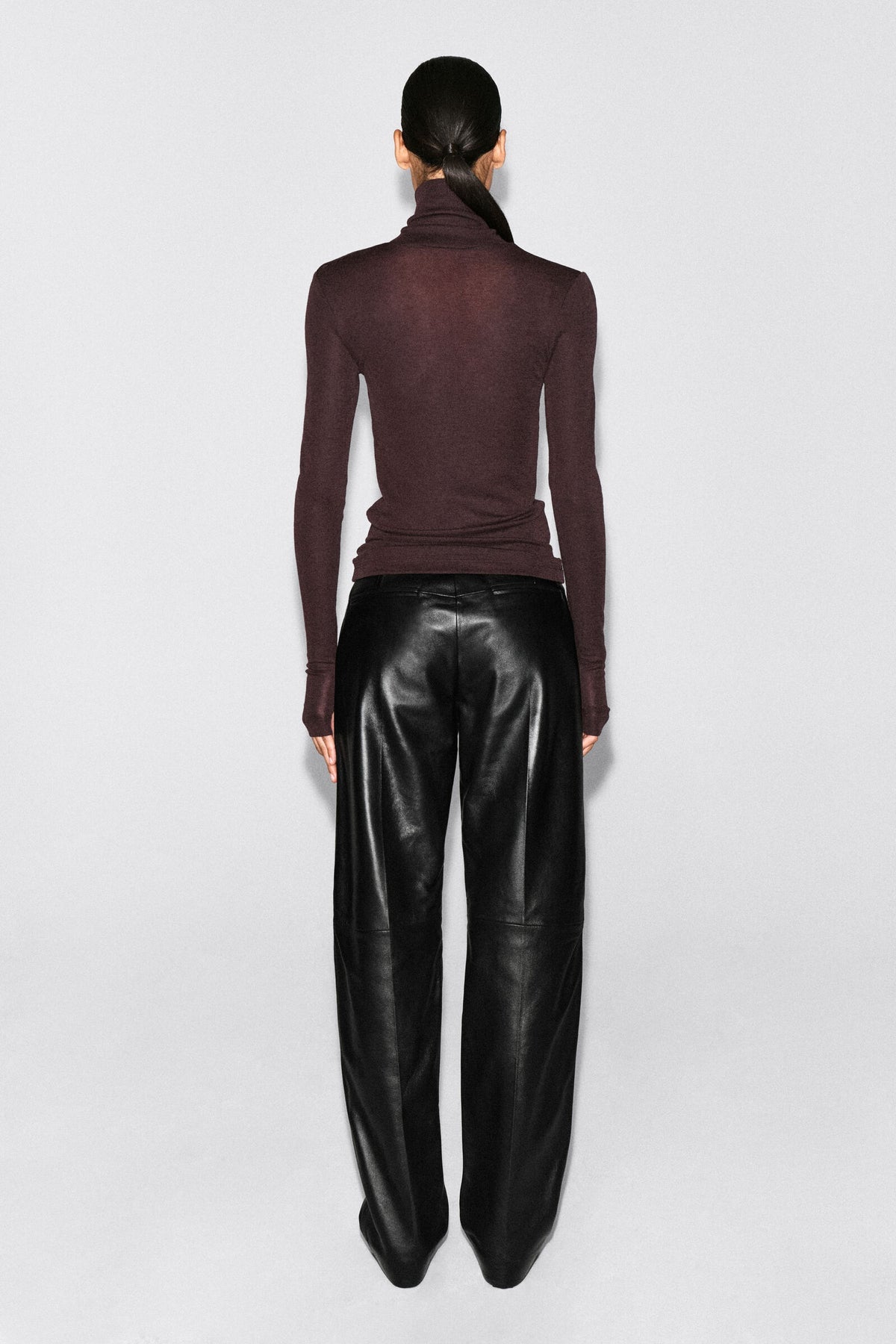 ZA Long-Sleeve Polo Knit Top