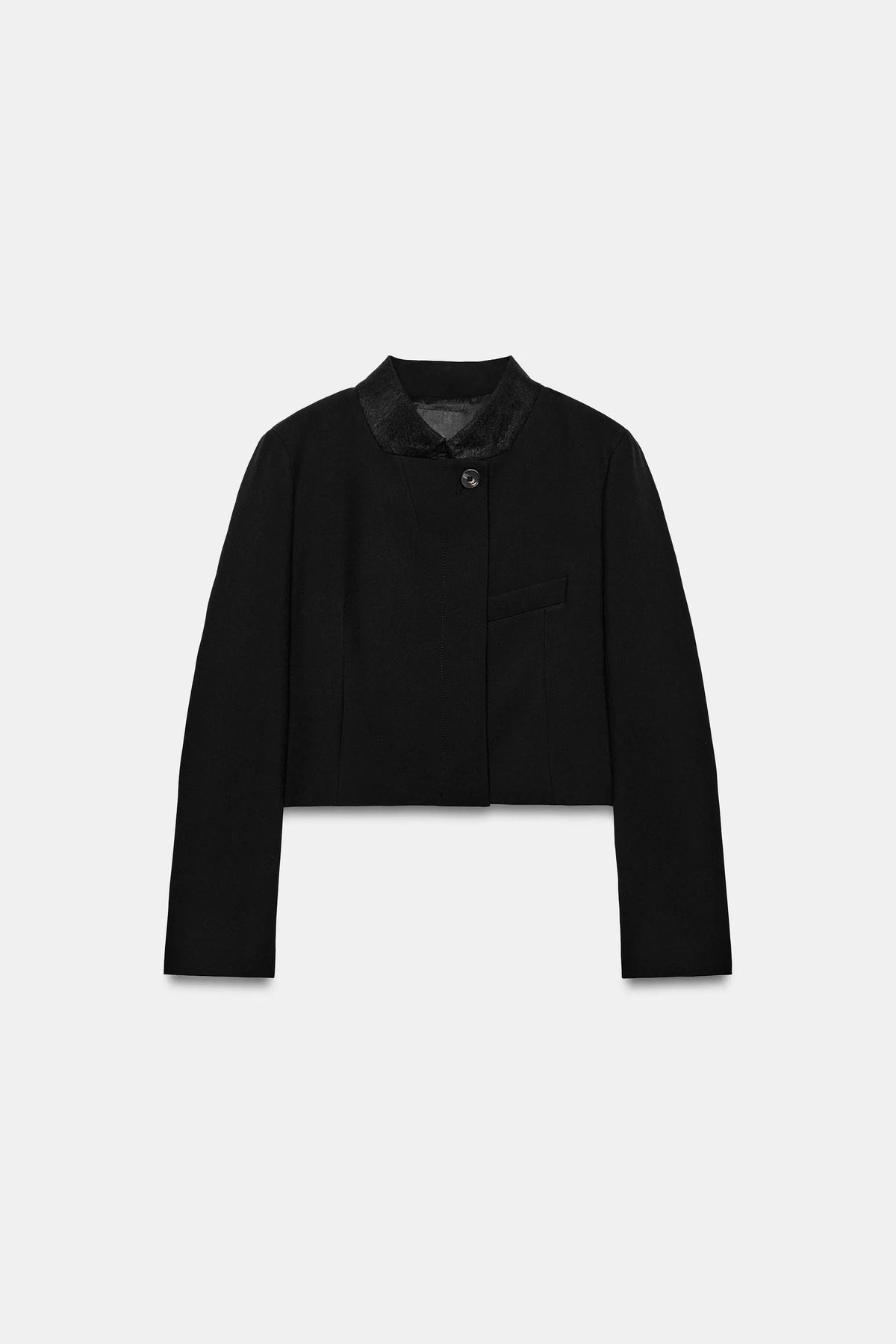 ZA Cropped Jacket &amp; Barrel-Leg Trouser Set