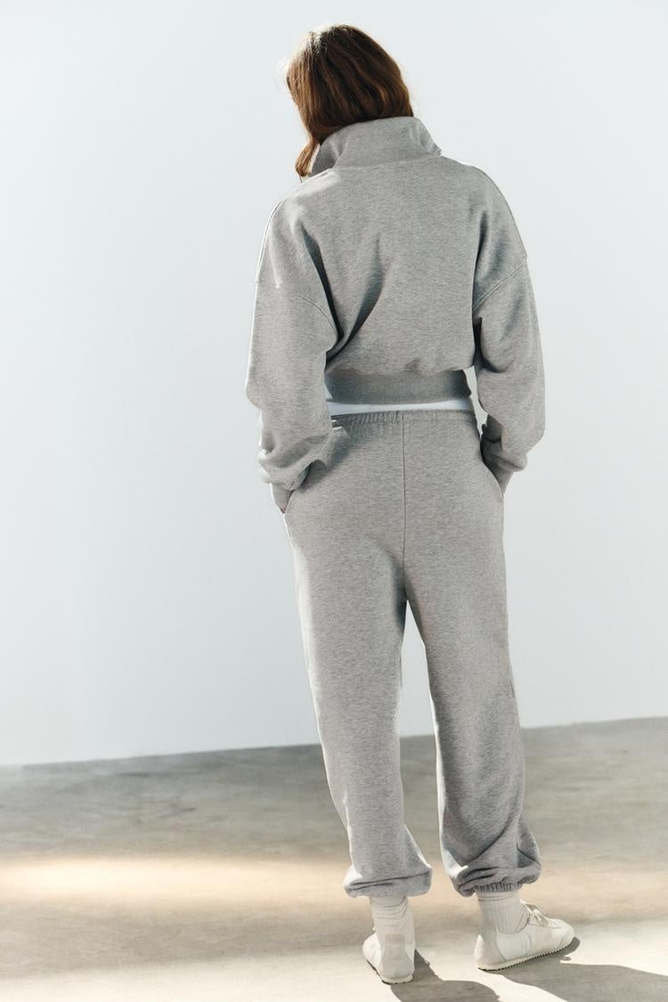 ZA Relaxed Zip-Up Sweatshirt &amp; Jogger Set