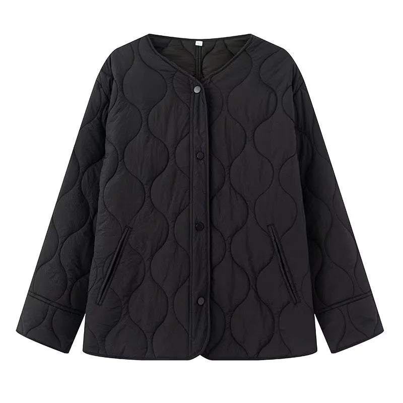 ZA Lightweight Quilted Snap-Button Jacket