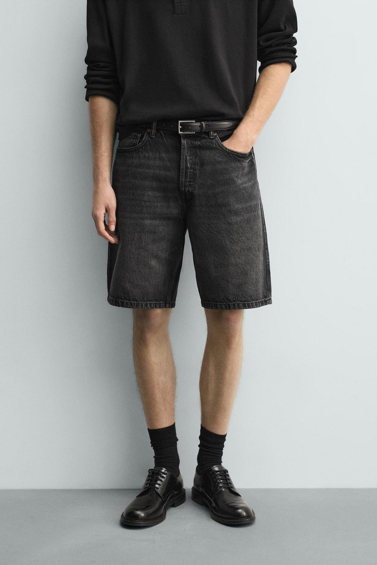 ZA Vintage Wash Denim Bermuda Shorts