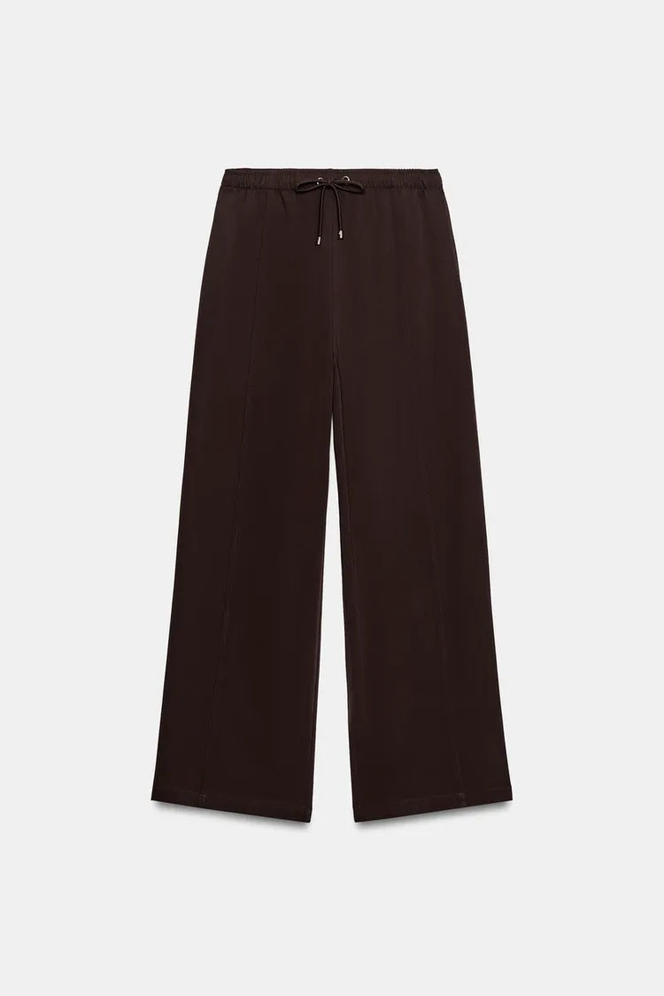 ZA Relaxed Zip-Up Jacket & Wide-Leg Pants Set