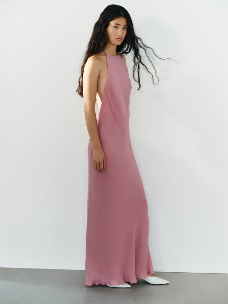 ZA Draped Halter Maxi Dress