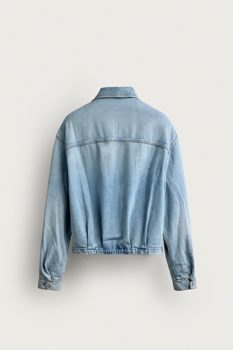 ZA Light Wash Denim Zip Jacket
