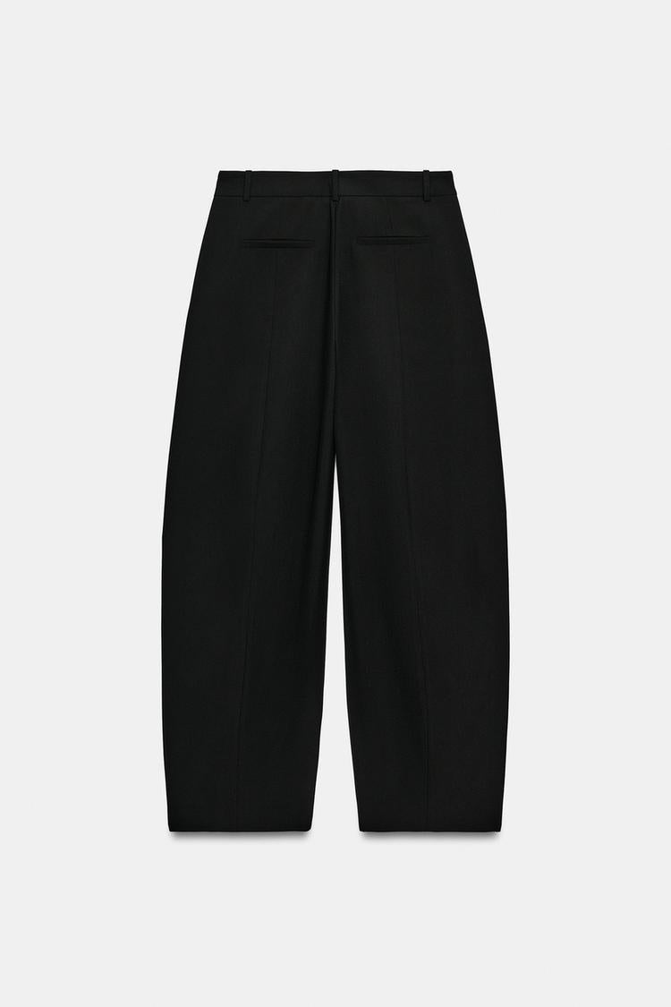 ZA Cropped Jacket &amp; Barrel-Leg Trouser Set