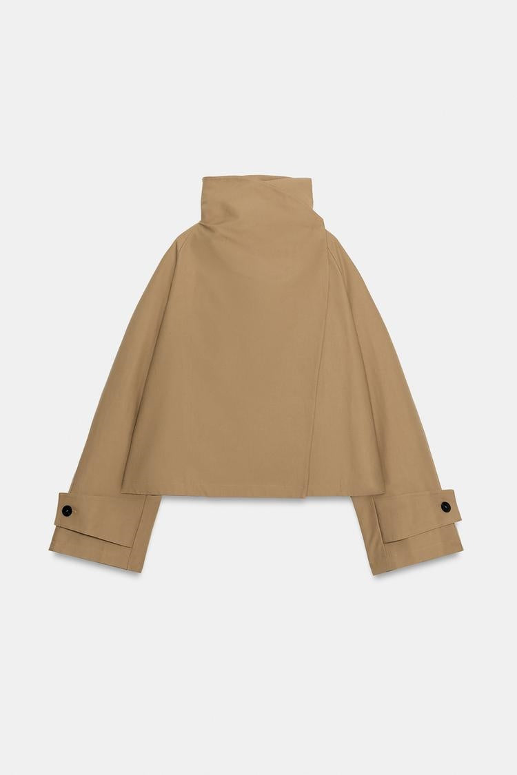ZA High-Neck Cape Sleeve Jacket