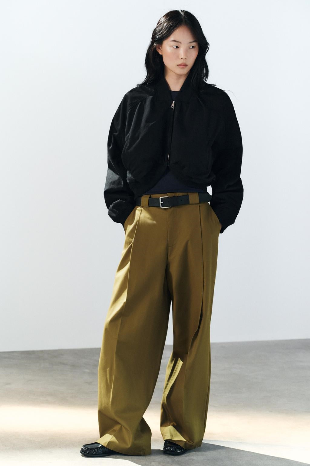 ZA  Wide-Leg Tailored Trousers