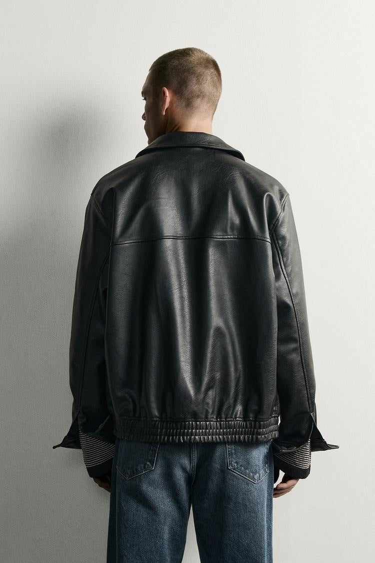 ZA Classic Faux Leather Zip Jacket