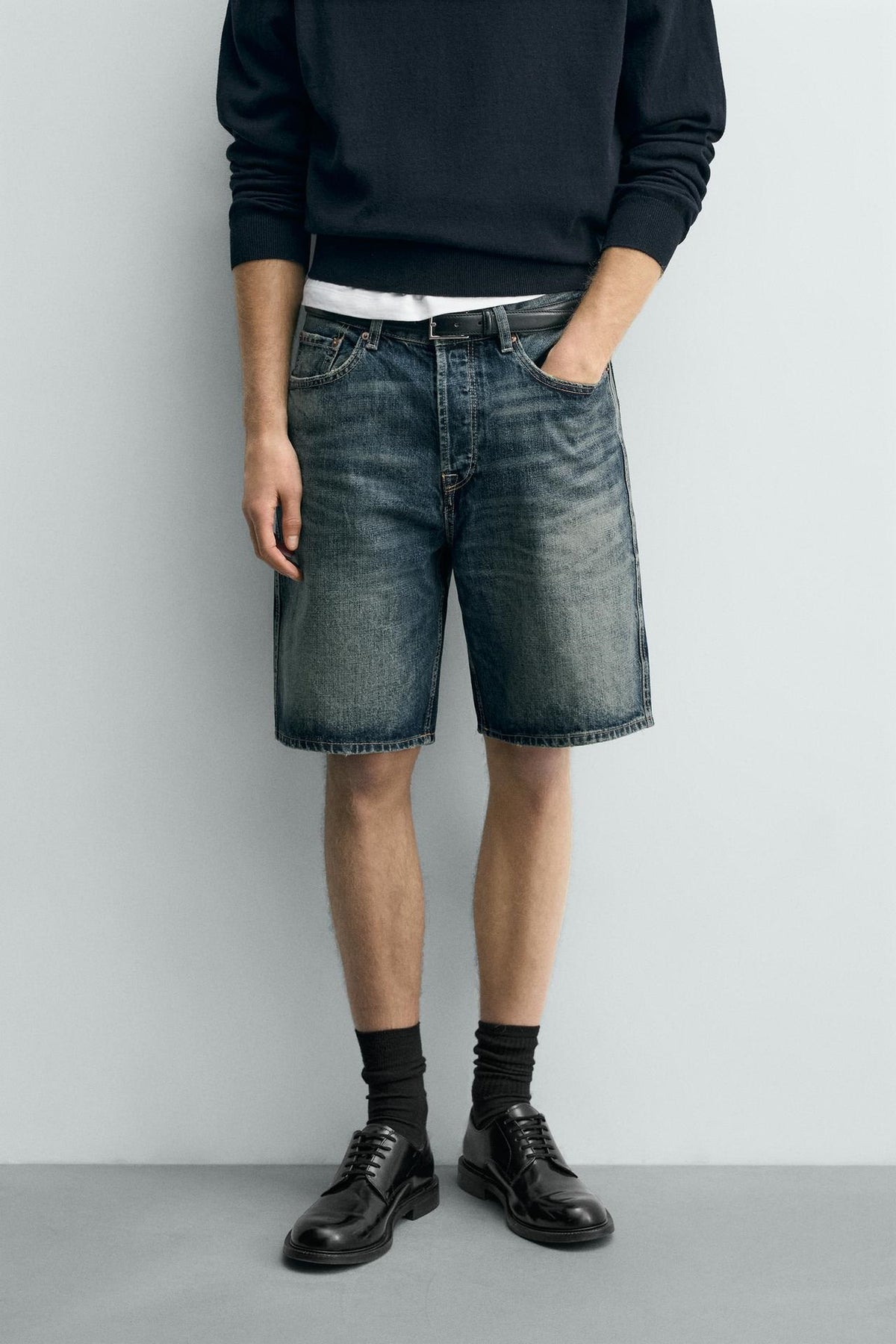 ZA Vintage Wash Denim Bermuda Shorts