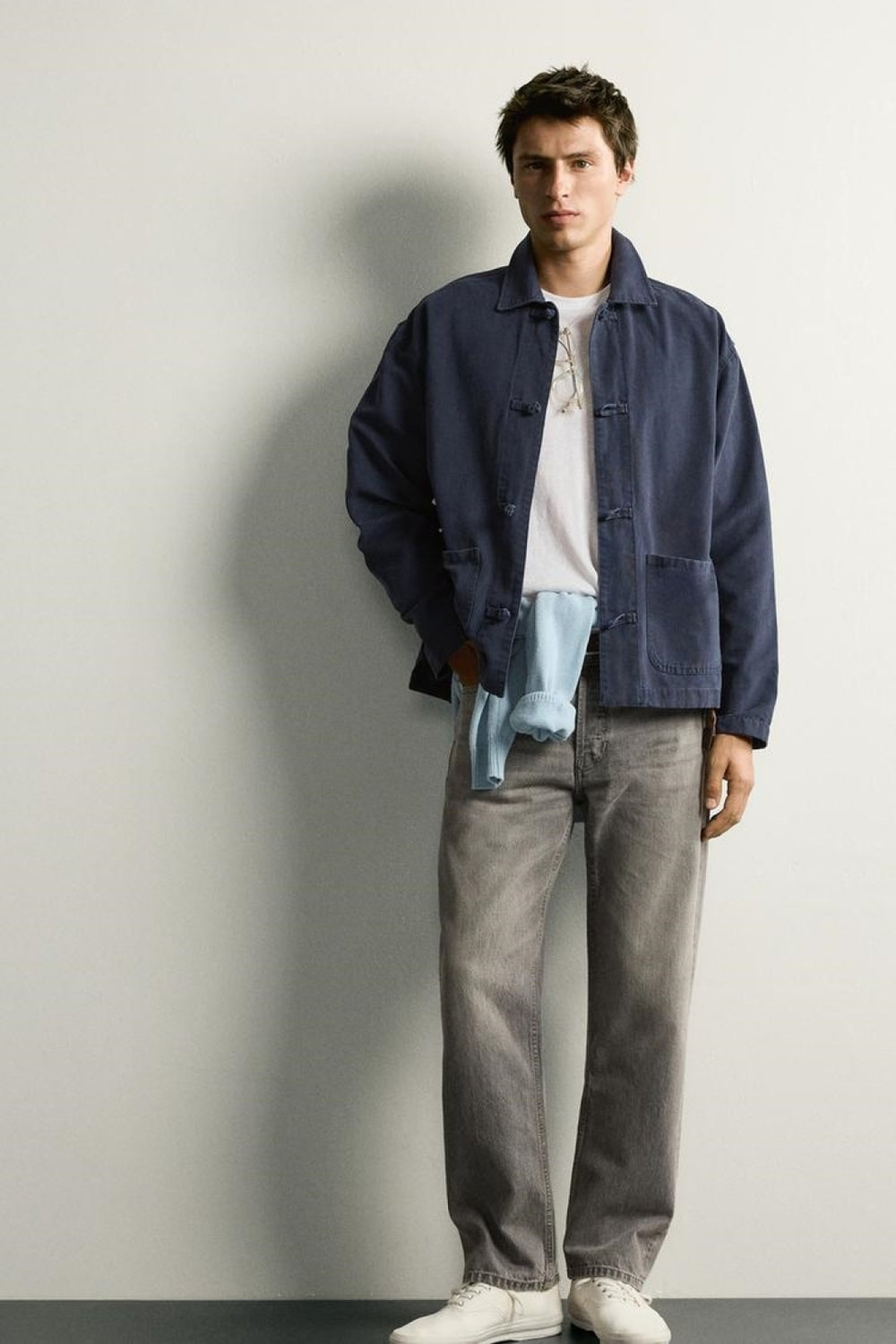 SA Washed Navy Toggle Utility Jacket