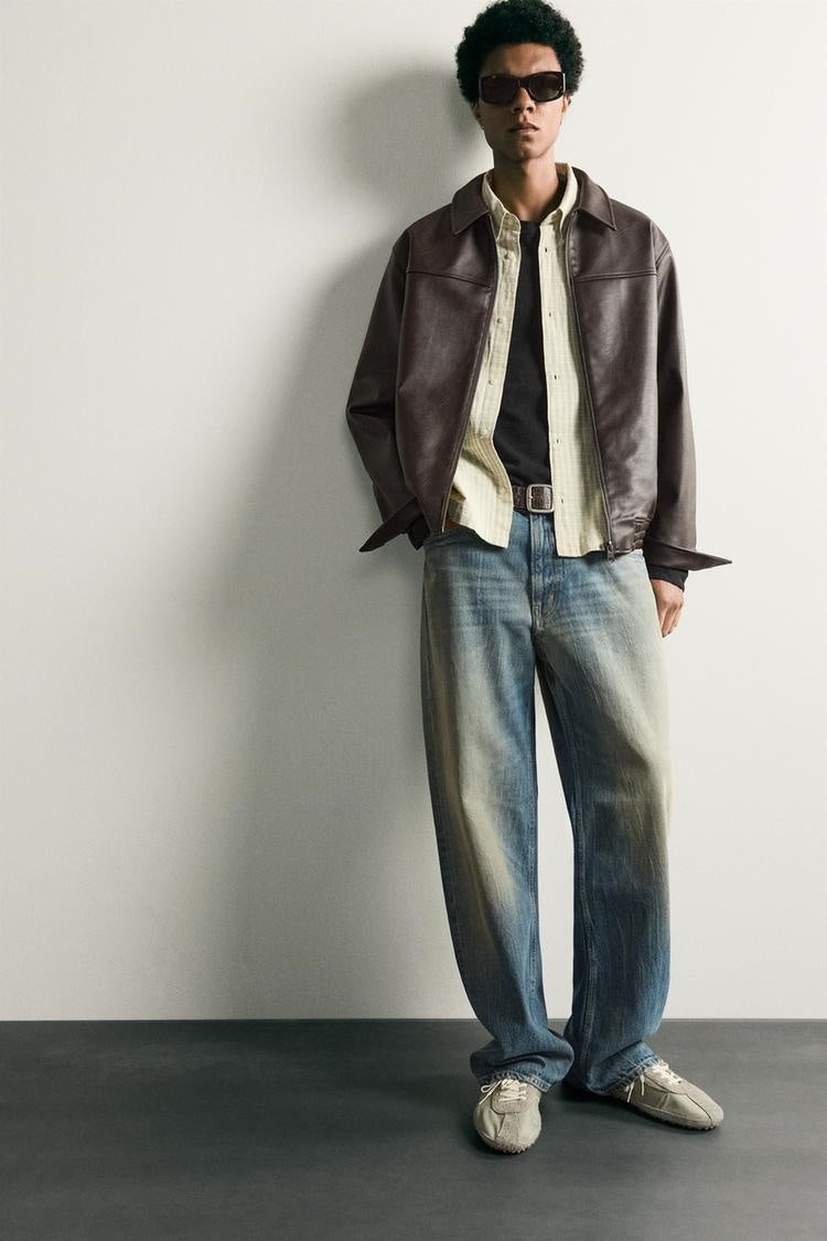 ZA Classic Faux Leather Zip Jacket