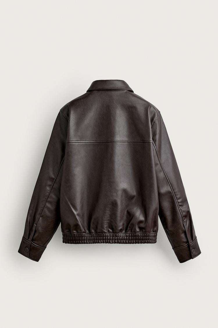 ZA Classic Faux Leather Zip Jacket