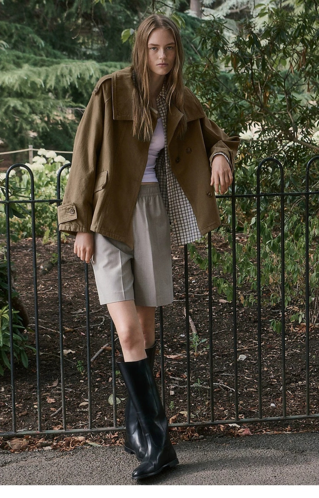 ZA Women’s Khaki High-Neck Utility Jacket