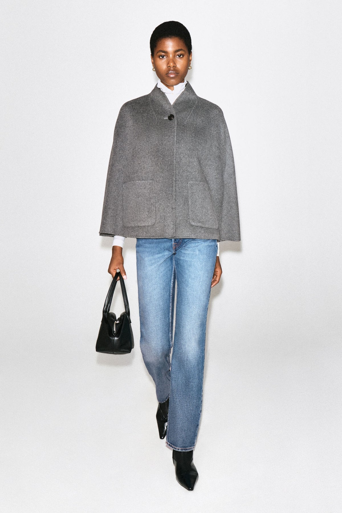 CS Shawl Collar Cape Jacket