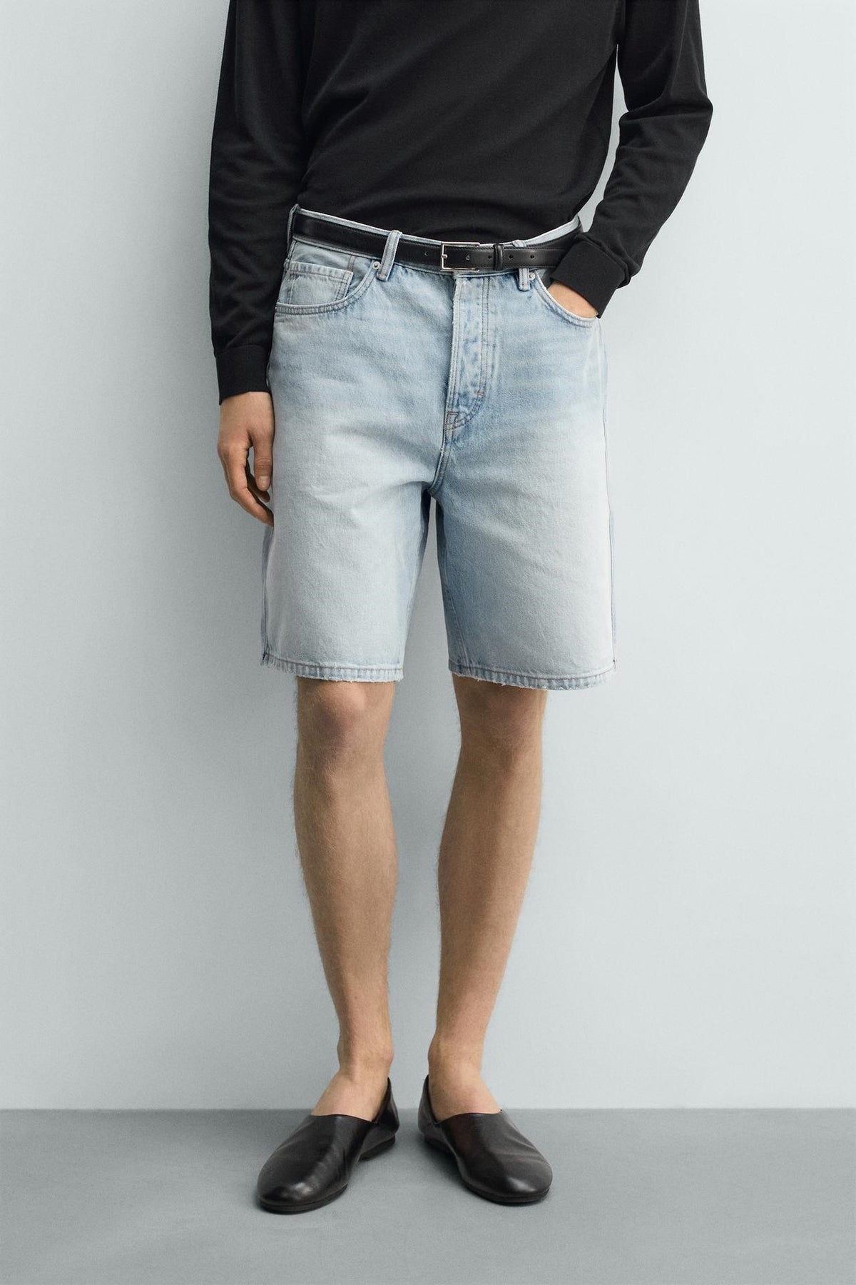 ZA Vintage Wash Denim Bermuda Shorts