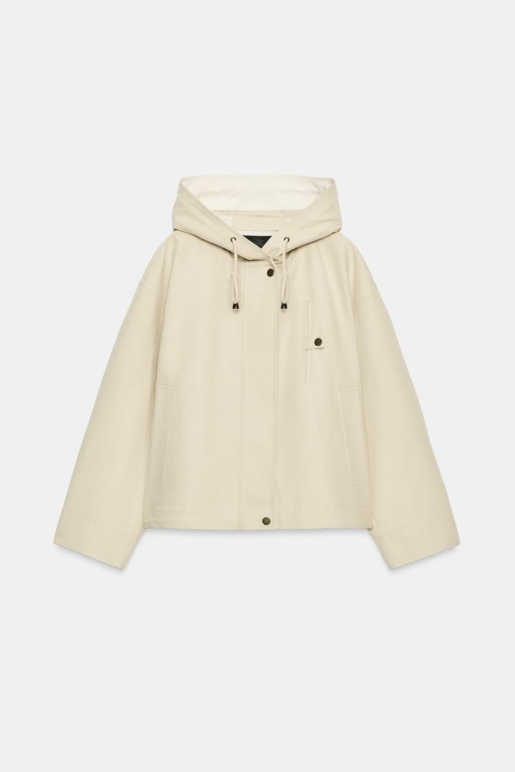 ZA Hooded Oversized Utility Jacket