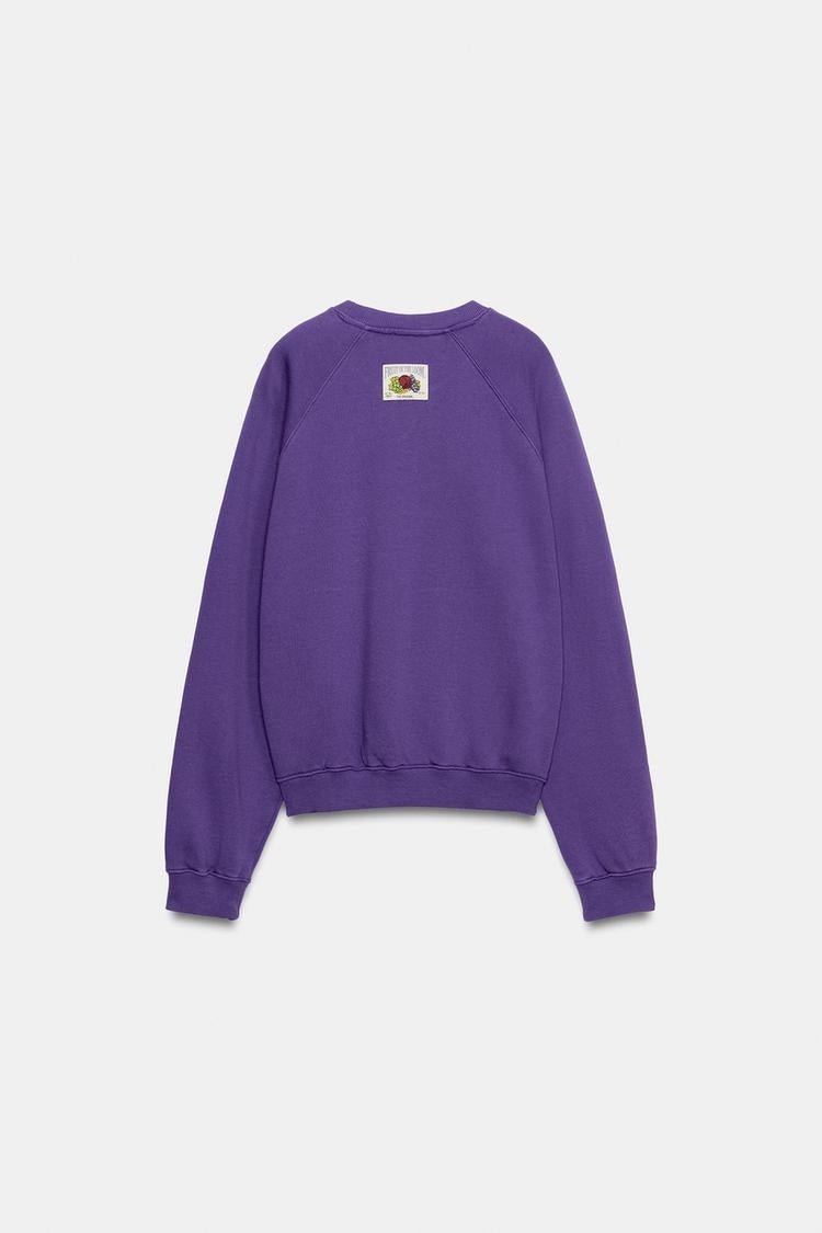 ZA Purple Logo Sweatshirt & Jogger Set
