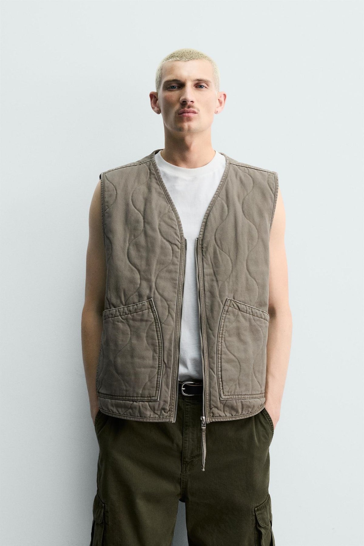 ZA Quilted Utility Zip Vest