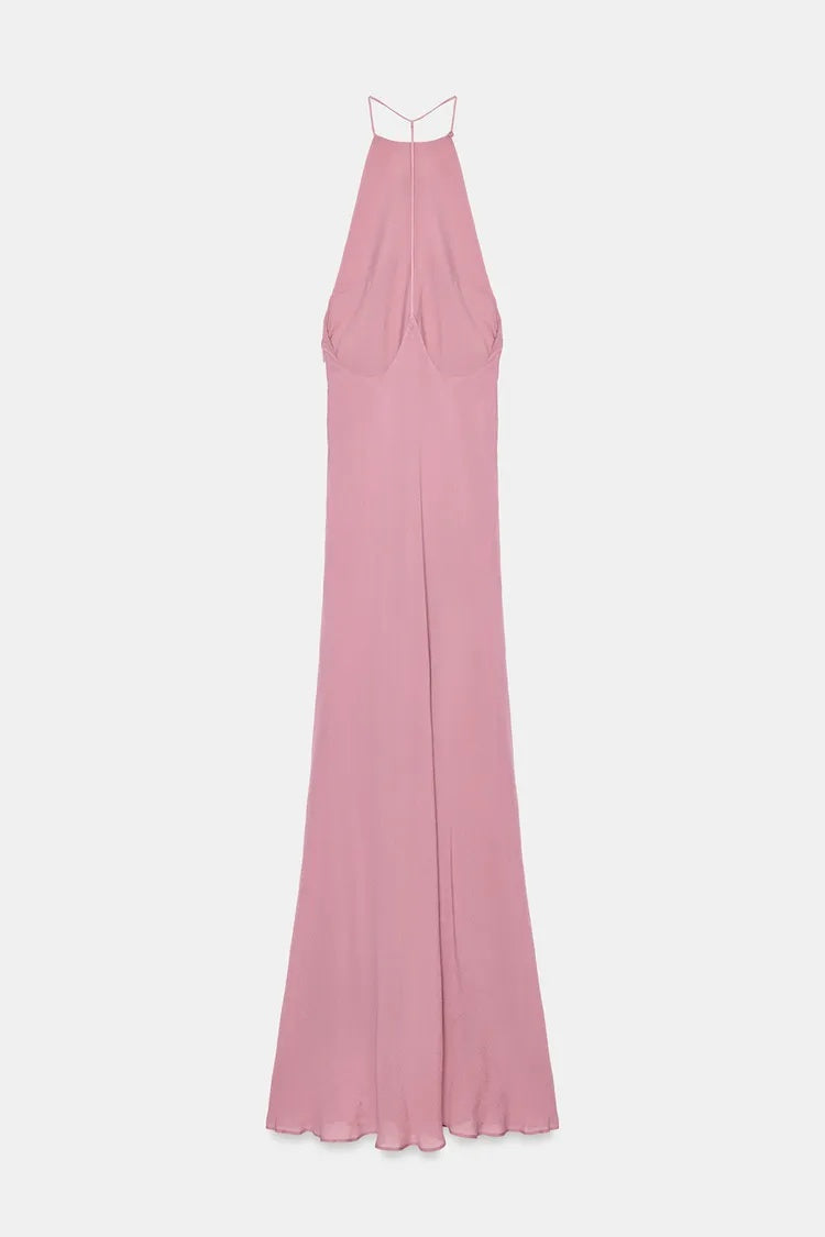 ZA Draped Halter Maxi Dress