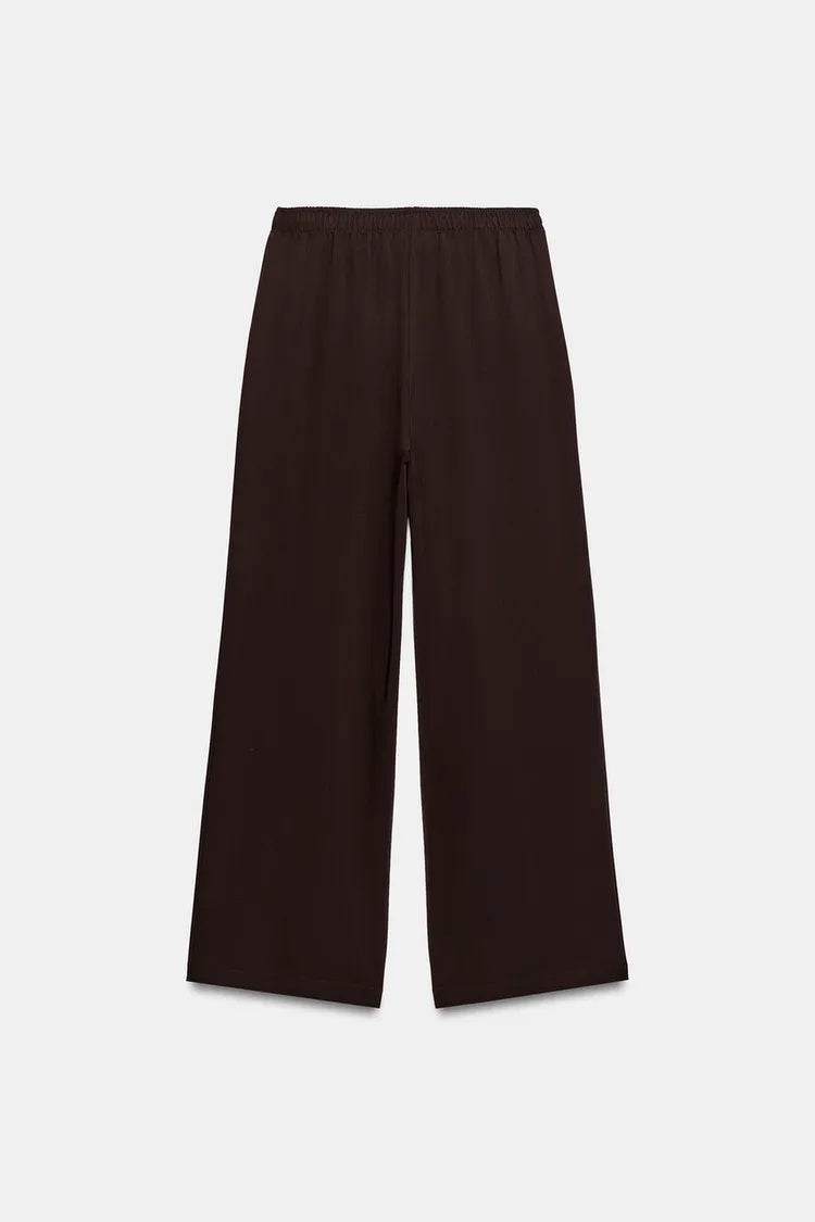 ZA Relaxed Zip-Up Jacket & Wide-Leg Pants Set