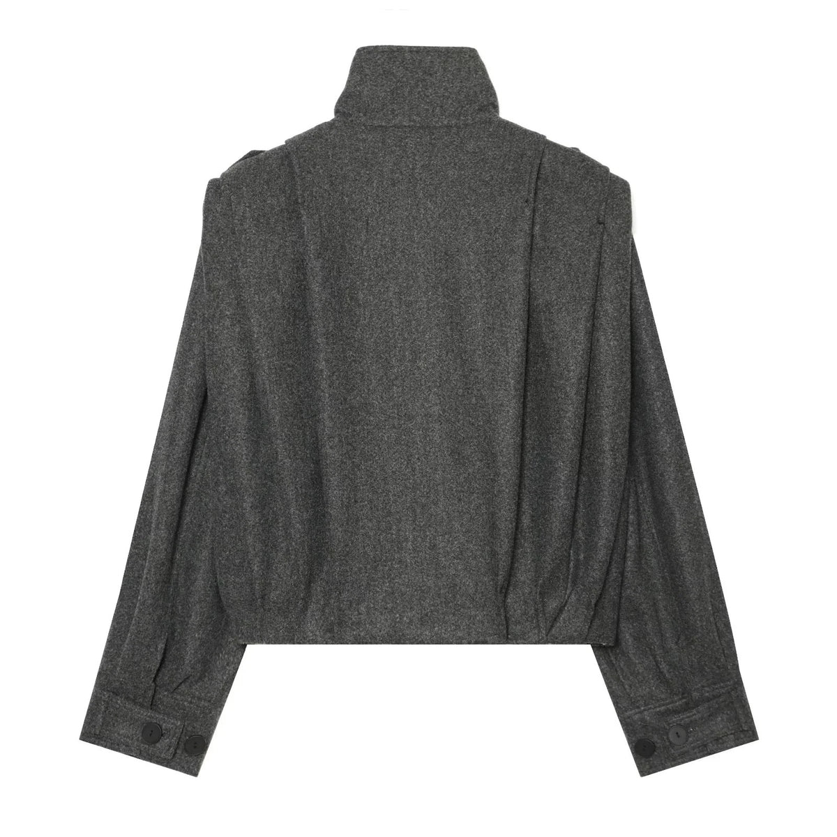 ZA Draped High-Neck Cropped Jacket