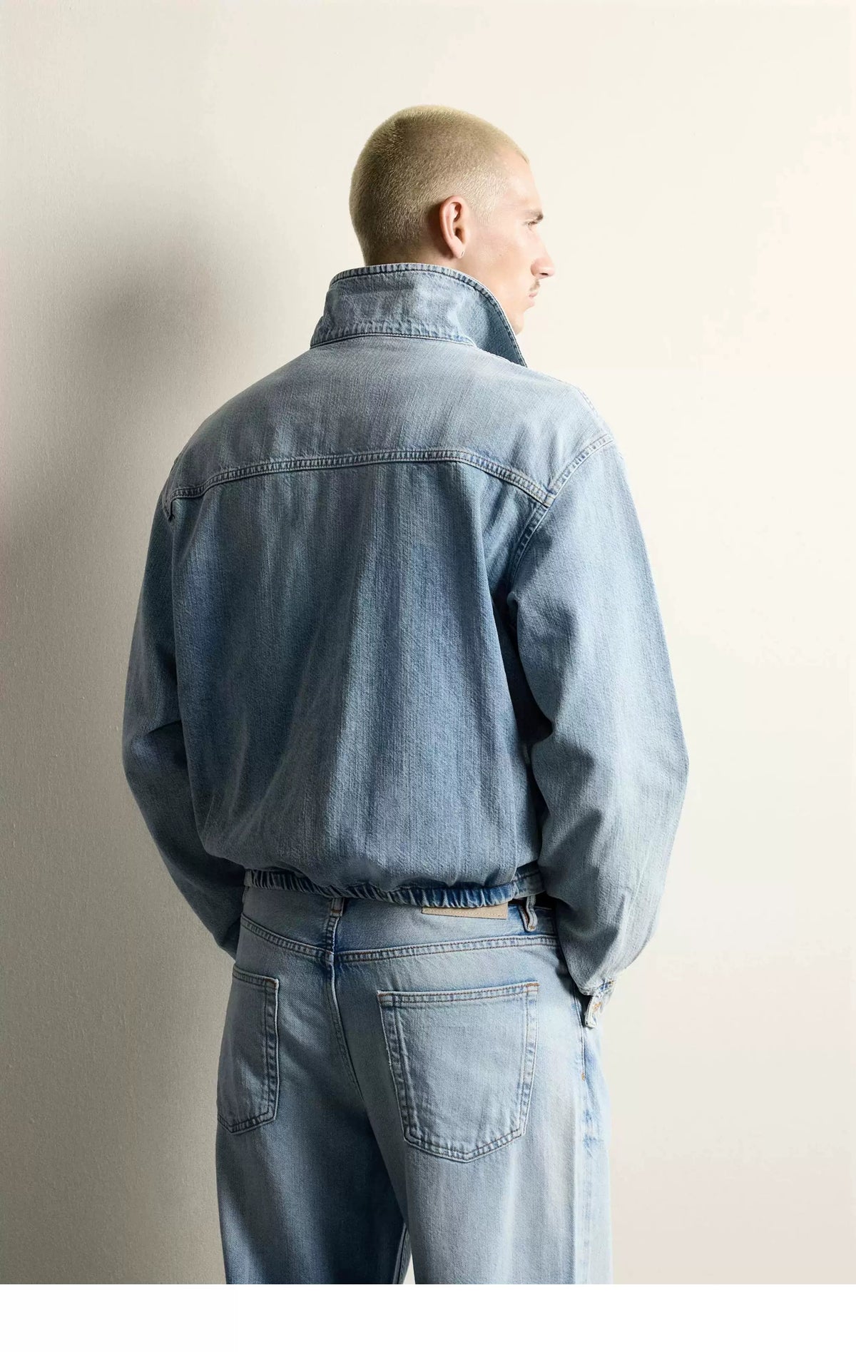 ZA Light Wash Denim Zip Jacket