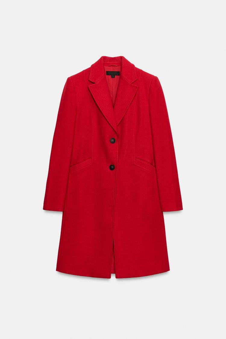 ZA Classic Single-Breasted Long Coat