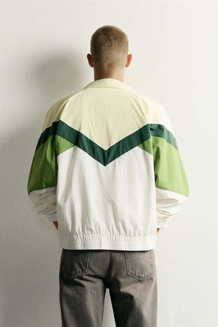ZA Color-Block Lightweight Track Jacket