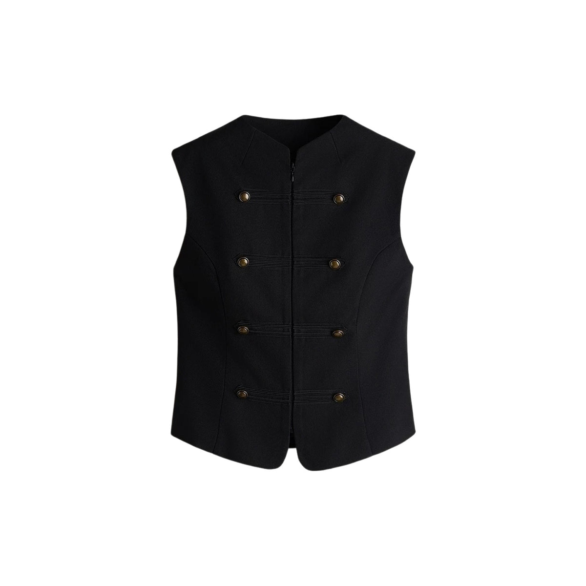 ZA Military-Inspired Button Detail Vest
