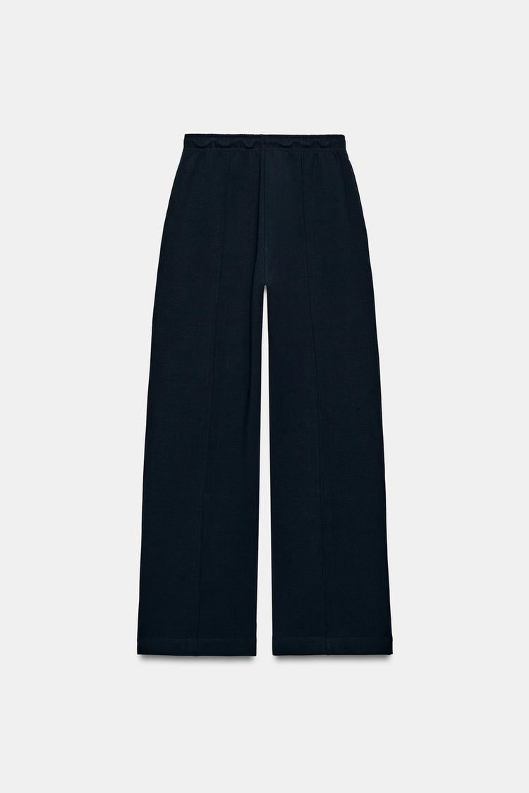 ZA Half-Zip Funnel Neck Sweatshirt & Wide-Leg Pants Set