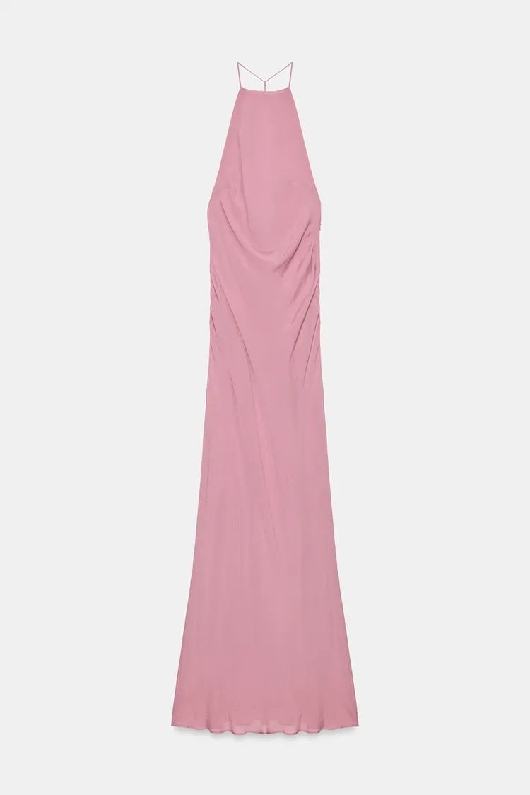 ZA Draped Halter Maxi Dress