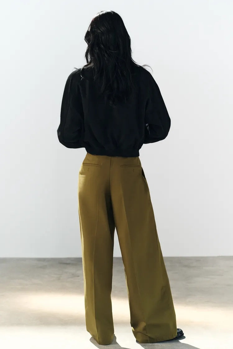 ZA  Wide-Leg Tailored Trousers